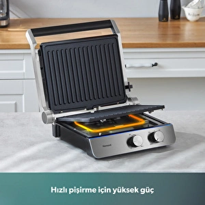 Homend Grilliant 1344H Inox Gövdeli, Döküm Plakalı Tost ve Izgara Makinesi görseli 4