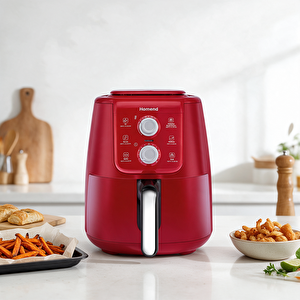 Homend Airfryday 2511h Kırmızı Silver 4L