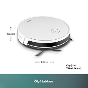 Homend Alex 1288h Moplu ve Akıllı Robot Süpürge Gyroscope Beyaz