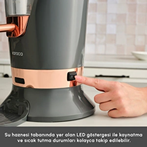 Karaca Maxiva 1651 Elektrikli Semaver 35 Çay Bardağı Kapasiteli Antrasit görseli 7