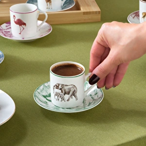 Karaca Jungle 6 Kişilik Kahve Fincan Takımı 80 ml görseli 5