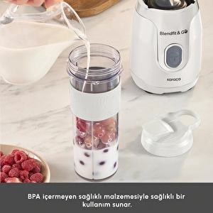 Karaca Blendfit Go Personal Kişisel Smoothie Blender Matte White görseli 5