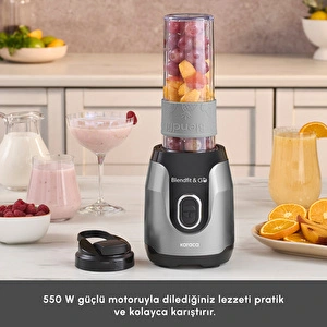 Karaca Blendfit Go Personal Kişisel Smoothie Blender Space Gray 600 ml görseli 3