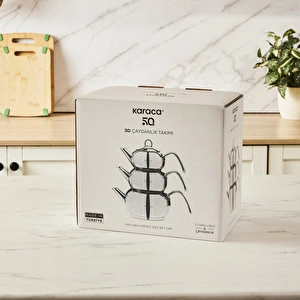 Karaca 3D İndüksiyon Tabanlı Midi Çaydanlık Takımı 0,7L & 1,1L & 1,9L görseli 5