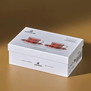 Karaca Ekose 2 Kişilik Kahve Fincanı Takımı 80 ml görseli 5