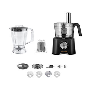 Karaca Mastermaid Power Multifunctional 10 in 1 Mutfak Robotu 2000W Black