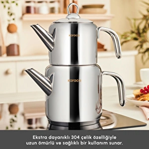Karaca New Mani Midi Boy Çaydanlık Takımı görseli 3
