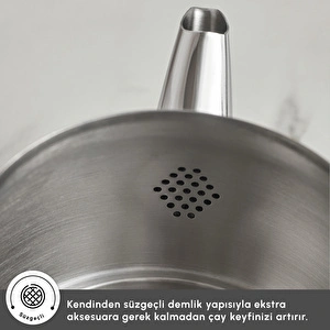 Karaca Belinay İndüksiyon Tabanlı Midi Siyah Çaydanlık Takımı görseli 6