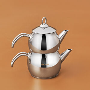 Karaca Adelya İndüksiyon Tabanlı Mini Boy Metal Çaydanlık Takımı