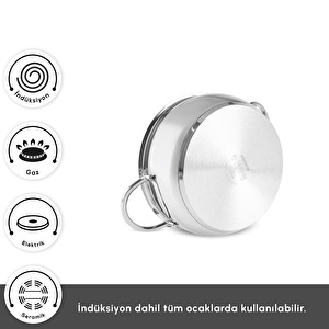 Karaca Urla İndüksiyon Tabanlı 8 Parça Çelik Tencere Seti görseli 6