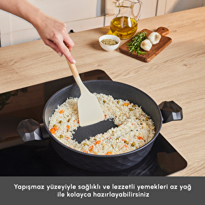 Karaca Biodiamond Antibakteriyel Kulp Karnıyarık Tencere 30 Cm görseli 5