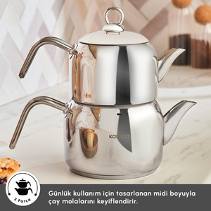 Karaca Urban İndüksiyon Tabanlı Midi Çaydanlık Takımı görseli 5
