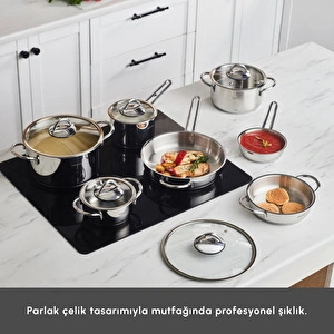 Karaca Ada İndüksiyon Tabanlı 12 Parça Çelik Tencere Seti V2 görseli 4