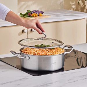 Karaca Powersteel 5Ply 316+ İndüksiyon Tabanlı 7 Parça Çelik Tencere ve Tava Seti