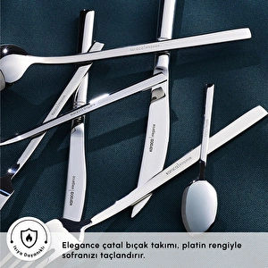 Karaca Red Carpet Collection Elegance Nil Platin 12 Kişilik 84 Parça Çatal Kaşık Bıçak Takımı görseli 5