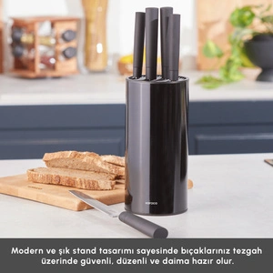 Karaca Roscar Black 6 Parça Bıçak Seti görseli 4