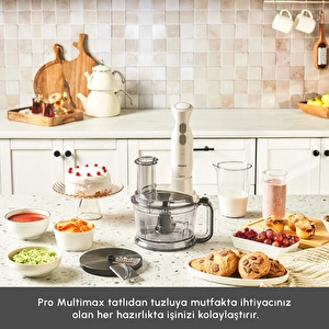 Karaca Pro Multimax 6 in 1 Çok Amaçlı Mutfak Robotu 2000W Iconic Beige görseli 8