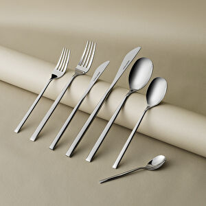 Karaca Elegance New Liza Platin 12 Kişilik 84 Parça Çatal Kaşık Bıçak Takımı