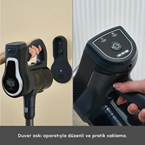 Karaca Vantuz Power Up Pro Dikey Süpürge Black Chrome görseli 8