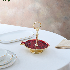 Karaca Home Tina Dekoratif Servislik 20x17 cm görseli 1