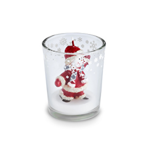 Karaca New Year Yılbaşı Snowman Bardak Mum 5.5x5.5x6.5 cm görseli 2