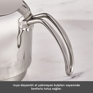 Karaca Deren Devrilmez İndüksiyon Tabanlı Maxi Boy Çaydanlık Takımı görseli 7