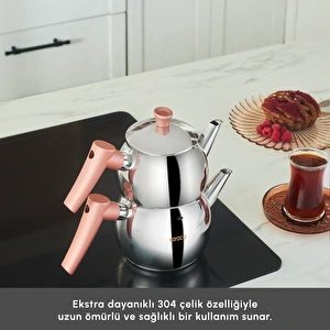 Karaca Frezya Mini Çaydanlık Takımı Rose görseli 4