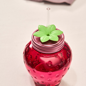 Karaca Çilek Transparent Pipetli Su Şişesi 750 Ml görseli 4