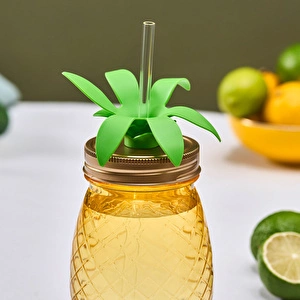 Karaca Ananas Transparent Pipetli Su Şişesi 550 Ml görseli 4