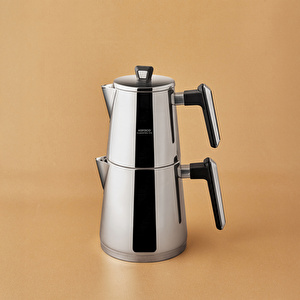 Karaca Powersteel Pro 316+ Space Maxi Çelik İndüksiyon Tabanlı Çaydanlık Takımı