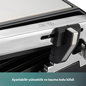 Homend Grilliant 1356H Inox Gövdeli Döküm Plakalı Tost ve Izgara Makinesi görseli 8