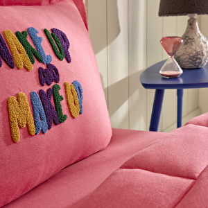 Karaca Home Motto Cotton Comfort Tek Kişilik Uyku Seti Fuşya görseli 5