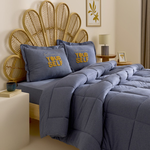 Karaca Home Motto Cotton Comfort Tek Kişilik Uyku Seti İndigo