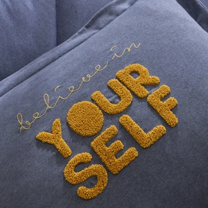 Karaca Home Motto Cotton Comfort Çift Kişilik Uyku Seti İndigo görseli 4