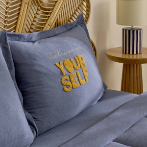 Karaca Home Motto Cotton Comfort Çift Kişilik Uyku Seti İndigo görseli 6