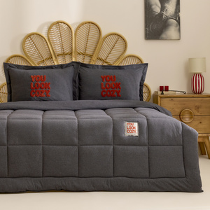 Karaca Home Motto Cotton Comfort Tek Kişilik Antrasit Uyku Seti