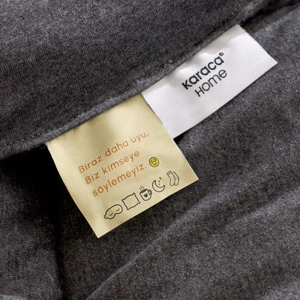 Karaca Home Motto Cotton Comfort Çift Kişilik Antrasit Uyku Seti görseli 8