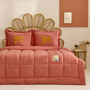 Karaca Home Motto Cotton Comfort Çift Kişilik Uyku Seti Mercan