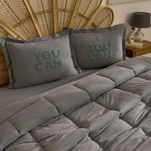 Karaca Home Motto Cotton Comfort Tek Kişilik Uyku Seti Gri