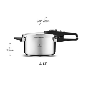 Emsan Fast Cooker Çift Emniyetli Düdüklü Tencere 4 +6 Lt görseli 6