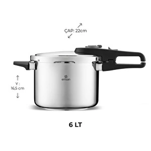 Emsan Fast Cooker Çift Emniyetli Düdüklü Tencere 4 +6 Lt görseli 7