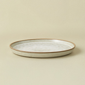 Karaca Rixton Bej Reaktif Pasta Tabağı  22 cm