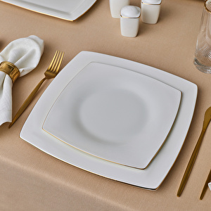 Karaca Fine Pearl Dara 58 Parça 12 Kişilik Yemek Takımı Gold görseli 6