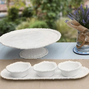 Baci Milano Joke Table Kitchen Melamin 3'lü Küçük Kase Beyaz
