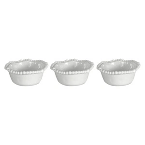 Baci Milano Joke Table Kitchen Melamin 3'lü Küçük Kase Beyaz görseli 7