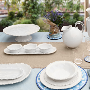 Baci Milano Joke Table Kitchen Melamin Kek Standı Beyaz görseli 2