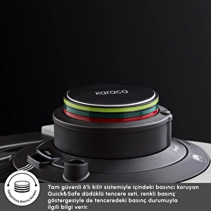 Karaca Quick And Safe İndüksiyon Tabanlı Düdüklü Tencere 7 Lt görseli 10