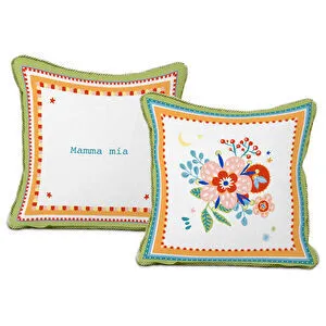 Baci Milano Mamma Mia Flower Yastık Cotton 60x60 Cm görseli 1