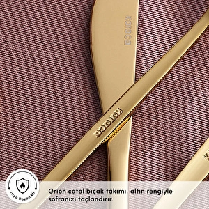 Karaca Orion Gold 6 Kişilik 30 Parça Çatal Kaşık Bıçak Takımı görseli 4