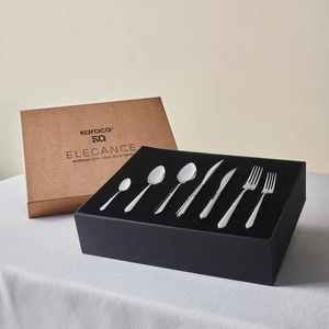 Karaca Red Carpet Collection Elegance New Diamond Platin 12 Kişilik 84 Parça Çatal Kaşık Bıçak Takımı görseli 7